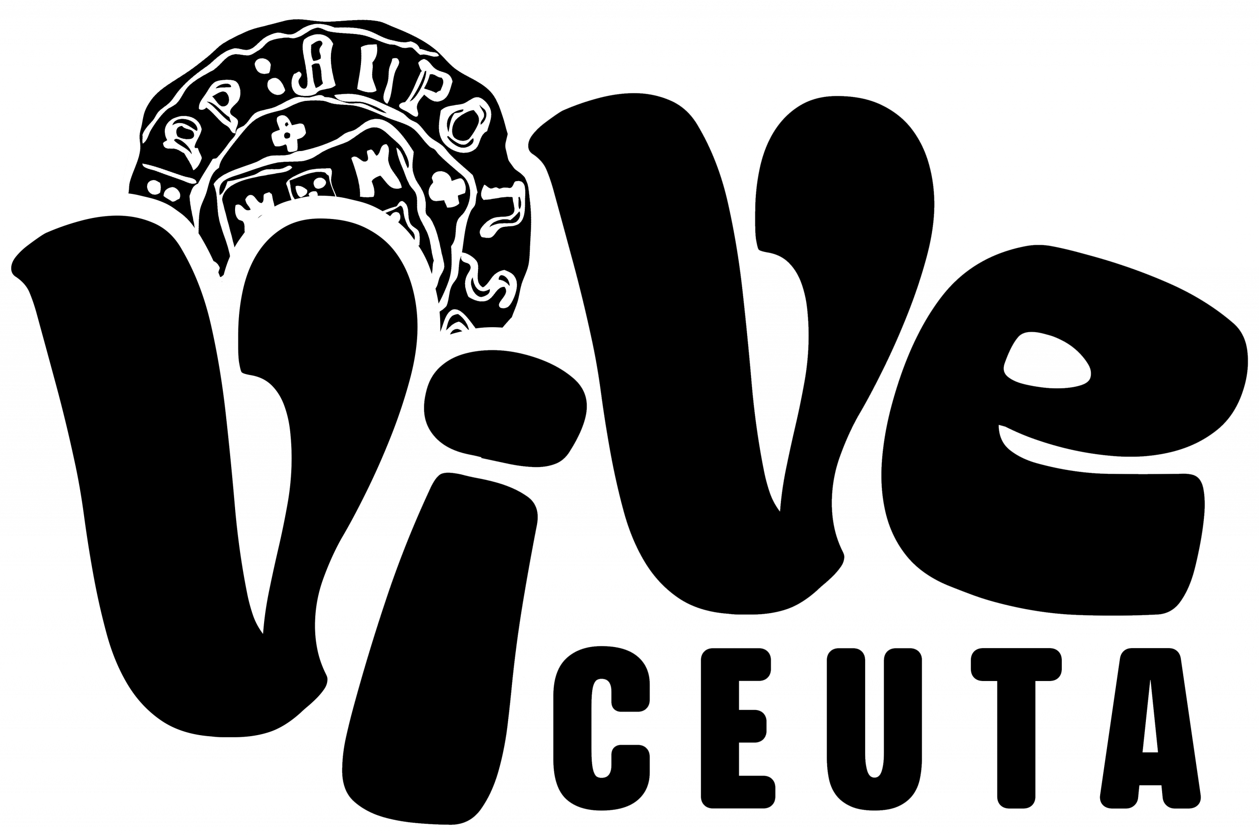 imagen de logotipo de vive ceuta en negro