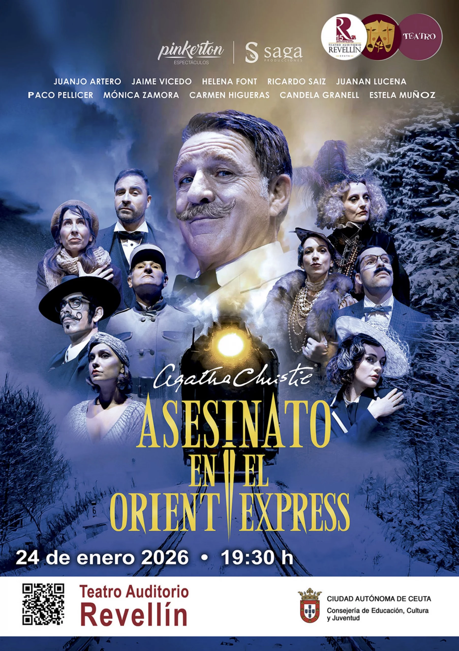 Imagen del cartel de la obra de teatro "Asesinato en el Orient Espress" en Ceuta
