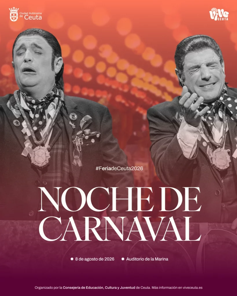 cartel de la noche de carnaval de la feria de ceuta 2026